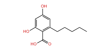 6-Pentyl-3,5-dihydroxybenzoic acid